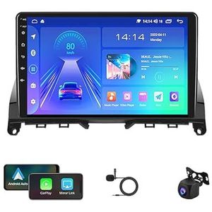 Autoradio Radio GPS Navigatie 9 Inch Touchscreen USB Mediaspeler Android 12 Multimedia Autoradio Voor Benz C-Class 3 W204 S204 2006-2011 Met BT 5.0 DTS Ondersteuning Achteruitrijcamera Carplay (Color