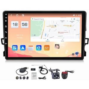 Android 12 2 DIN Autoradio Stereo 9 inch Screen voor Toyota Auris 1 E150 2006-2012 Carplay Android Auto GPS-navigatie Bluetooth 5.0 RDS FM DAB+ Radio Stuurbediening Voice Control (Size : M300S)