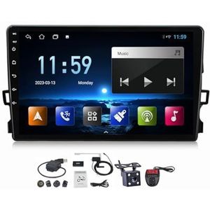 Android 12 2 DIN Autoradio Stereo 9 inch Screen voor Toyota Auris 1 E150 2006-2012 Carplay Android Auto GPS-navigatie Bluetooth 5.0 RDS FM DAB+ Radio Stuurbediening Voice Control (Size : M150CP)