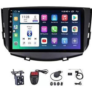 Android 12 2 DIN Auto Stereo Audio Radio Met GPS-Navigatie 9'' Touchscreen-Ondersteuning FM AM RDS Radio/Carplay Android Auto/Bluetooth Voor Lifan X60 2011-2014 (Color : M600S 4G+WIFI 6G+128G)