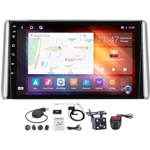 Android 12 2 DIN Auto Stereo Audio Radio voor Toyota RAV4 5 XA50 2018-2023 Met GPS-Navigatie 10'' Touchscreen-Ondersteuning FM AM RDS DAB+ Radio/Carplay Android Auto/Bluetooth 5.0 (Size : M800S)