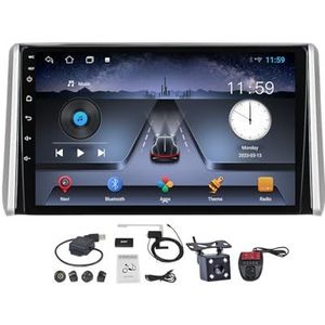 Android 12 2 DIN Auto Stereo Audio Radio voor Toyota RAV4 5 XA50 2018-2023 Met GPS-Navigatie 10'' Touchscreen-Ondersteuning FM AM RDS DAB+ Radio/Carplay Android Auto/Bluetooth 5.0 (Size : M100CP)