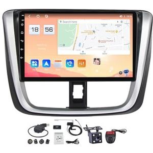 Android 12 Auto Stereo MP5 Player 9'' Screen Autoradio Voor Toyota Vios Yaris L 2016-2019 Ondersteunt Carplay Android Auto/Bluetooth/FM RDS DAB+ Radio/Mirror Link/Stuurbediening (Size : M300S)
