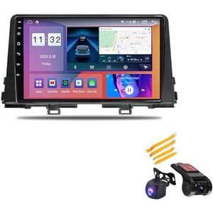 Autoradio Android 9 Inch Video HD Touch Multimedia GPS Navigatie Radio Aansluiting en USA Ondersteuning DAB/Carplayp voor Kia Ochtend 3 Picanto 2016-2020 (Kleur: F 4 + 64G)