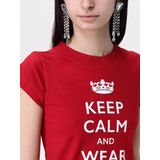 T-shirts - Rood - Graphic Tee Wo