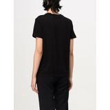 Just Cavalli - Grafische T-shirt - Zwart - Dames - Katoen - Korte Mouwen