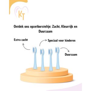 KT - Blauwe opzetborstel - Beer - Extra Zacht - Speciaal voor kinderen - Duurzaam
