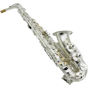 saxofoon kit Altsaxofoon Eb Verzilverde Houtblazers Met Kofferaccessoires (Color : Light yellow)