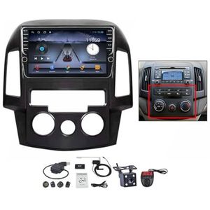 Android 11 2 DIN Autoradio Stereo 9 inch Screen voor Hyundai i30 1 FD 2007-2012 Carplay Android Auto GPS-navigatie BT RDS FM AM DAB+ Radio Stuurbediening Voice Control (Color : A, Size : K200S)