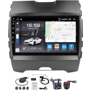 9"" Android 12 Multimedia Stereo Auto Video Speler Voor Ford Edge 2 2015-2018 Ondersteunt Stuurbediening/Navigatie GPS FM RDS Radio/Carplay Android Auto/Bluetooth 5.0/Stuurbediening (Size : M400S)