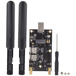 NVME Adapter, NGFF M.2 Naar USB3.0 Adapter Dual SIM Card Slot LTE Modem met Antennes Schroeven voor LTE/4G/5G Module