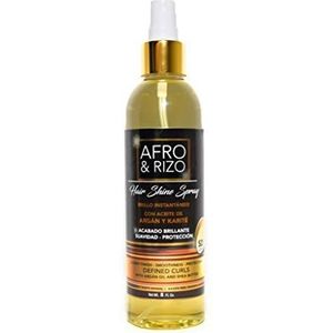 Afro & Rizo - Hair Shine Spray - 8oz - Glansspray - Voor Krullend Haar