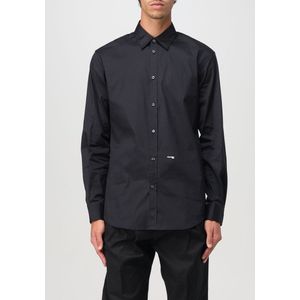 Dsquared2, Heren, Overhemden, Zwart, Maat: XL Katoen,