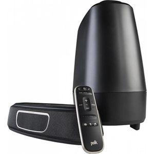 Polk MagniFi Mini Home Cinema Soundbar met Subwoofer voor Surround Sound, 5.1 Dolby Digital, Werkt met Google Assistant, Muziek Streamen via Bluetooth, Ingebouwde Chromecast, Compact Formaat
