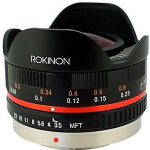 Rokinon FE75MFT-B Fisheye-lens UMC 7,5 mm F3,5 mm voor Micro Four Thirds (Olympus PEN en Panasonic) zwart