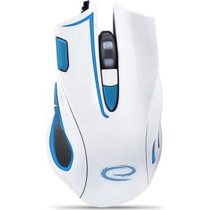 Optische USB Game Muis 7D Hawk met LED - 2400 DPI - Wit