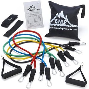 Black Mountain Products weerstandsband/weerstandsbandset inclusief handgrepen, deuranker, enkellussen, handleiding en draagtas