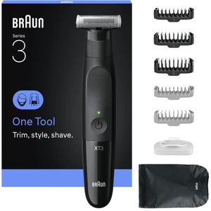 Braun All-in-One Series X XT3200 +7 Stylingtools - 4D Flex Scheerblad - Style & Scheer - Zwart