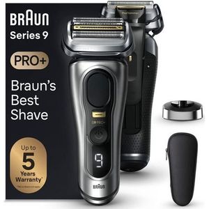 Braun Series 9 Pro+ 9517s Elektrisch scheerapparaat, laadstation, nat en droog, zilver