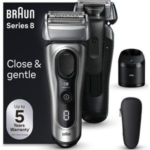 Braun Series 8 8567cc Scheerapparaat met scheerblad Trimmer Zwart, Zilver