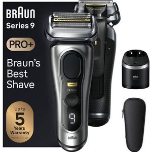 Braun - Series 9 Pro - Tondeuse - Rood - Staal - 100% Waterdicht