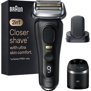 Braun Series 9 Pro+ 9590cc Wet & Dry Scheerapparaat met scheerblad Trimmer Zwart