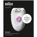 Braun - Silk-épil 1 - Ontharingsapparaat - Wit - Ergonomisch Ontwerp