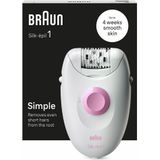 Braun - Silk-épil 1 - Ontharingsapparaat - Wit - Ergonomisch Ontwerp