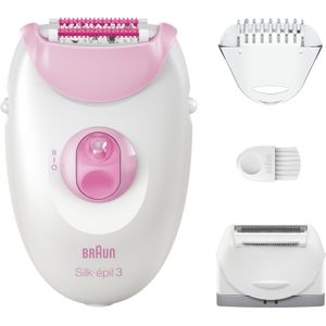 Braun Silk·épil 3, Epilator Met Snoer Voor Ontharing, Wekenlang Een Gladde Huid, 3-031, Roze