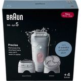 Braun - Silk·épil 5 - Epilator - Wit/Flamingo - Draadloos