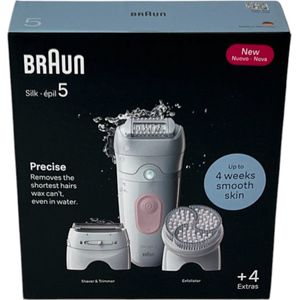 Braun - Silk·épil 5 - Epilator - Wit/Flamingo - Draadloos