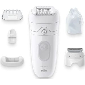 Braun Silk·épil 5 - Epilator met Ladyshave opzetstuk - type 5-041 - Wit/Grijs