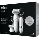 Braun - Silk·épil 9 - Ontharingsapparaat - Wit - Inclusief Scheerkop en Trimmerkam