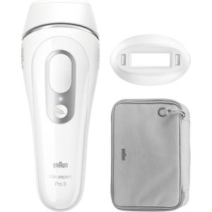 Braun Silk-expert Pro Silk expert Pro 3 PL3020, Silber, Weiß, Lichtimpulstechnologie (IPL), Vereinigtes Königreich, AC, 100 - 240 V, Box