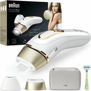 Braun - Silk·expert Pro 5 - Epilator - Wit/Goud - Gepulseerd Licht