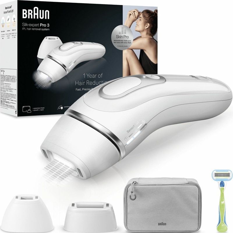 Braun - Silk-expert PRO 3 IPL3122 - Ontharingsapparaat - Wit - IPL