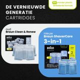 Braun 3-in-1 ShaverCare SmartCare Center Navulpatronen - Hygiënische Reiniging - 6+2 Stuks
