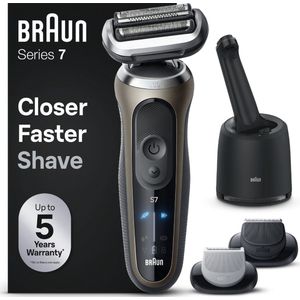 Braun Elektrisch Scheerapparaat Series 7 - Met SmartCare Center - EasyClick-opzetstukken - 72-C7650cc - Goud