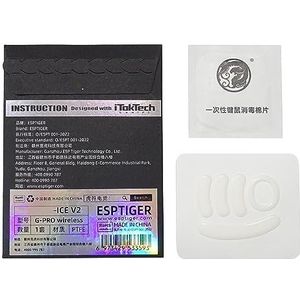 Sweeaau 1 Pack Esports Tiger Gaming ICE Versie Muis Skates Voeten Wit Glijdt Rand