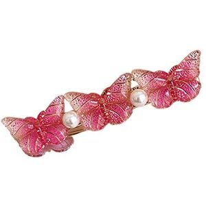 Haarspeld voor dames, vlinder, met parels, 3D-glitter, voor bruiloften,