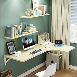 Wand gemonteerde tafel, Studie Computer Desk, Floating Desk, Hangende Laptop Tabel, voor Studie Home Office Slaapkamer Ruimtebesparing (Color : E, Size : (90 * 60cm))