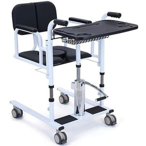 Wózek inwalidzki z podnośnikiem do domu Multifunctionele verpleegkundige lift rolstoel met 180 ° Split zitting, transport stoel met toilet en lade tabel, voor ouderen Senior Handicap, 330lbs