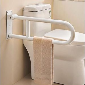 Handicap Grab Bars voor Badkamer, Flip Up Toilet Grab Bar U-Vormige Muur Opgezette Badkamer Aid, bieden veiligheid Grab voor zwangere vrouw Oudere Gehandicapten
