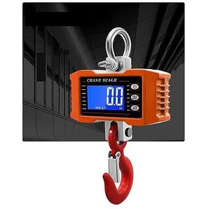 Digitale hangweegschaal 500Kg/1000Kg Digitale Hangende Draagbare Weegschaal Kraanweegschaal Zware Kraanweegschaal LCD-achtergrondverlichting Industriële haakweegschalen Eenheidswissel (Color : LCD 50