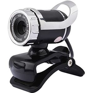 KOZWAY Digitale computer netwerk live cameramodule USB drivevrije 300.000 pixel microfoon (kleur: zilvergrijs)