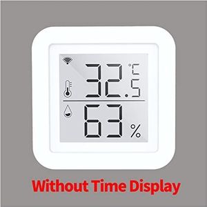 Temperatuurmonitor Tuya WIFI Temperatuurvochtigheidssensor for smart home automatisering afstandsbediening Mobiele telefoon afstandsbediening (Color : Without Time Display, Size : Type)