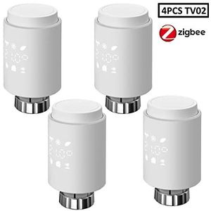 Temperatuurmonitor 3.0 Smart WIFI Thermostatische Radiateur Ventiel Actuator TRV Programmeerbare temperatuurregelaar (Color : 4PCS-Radiator)
