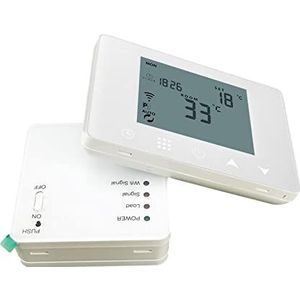 Temperatuurmonitor Slimme gasketel draadloos WIFI Thermostaat en 6 sub-kamer naafcontroller centraal for vloerverwarmingskabel/warmtemat draadloos (Color : 5A Boiler heating, Size : AC90V-240V)