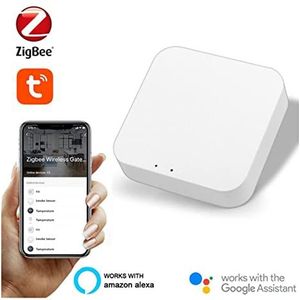 Temperatuurmonitor Tuya Temperatuur en vochtigheidssensor Indoor Hygrometer Thermometer Detector Werk Home Smart Life (Color : Gateway)