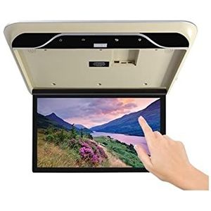 Dvd-speler voor auto Touchscreen Auto Monitor 1080P Video Player HD MP5 Multimedia TV Voertuig Plafond Dak Mount Display Met Link FM HDMI Multifunctioneel, groot scherm (Color : Touch Beige, Size :